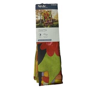 Fall Floral & Garden Flag Multicolor with Flowers, Corn, Butterfly Yard Decor